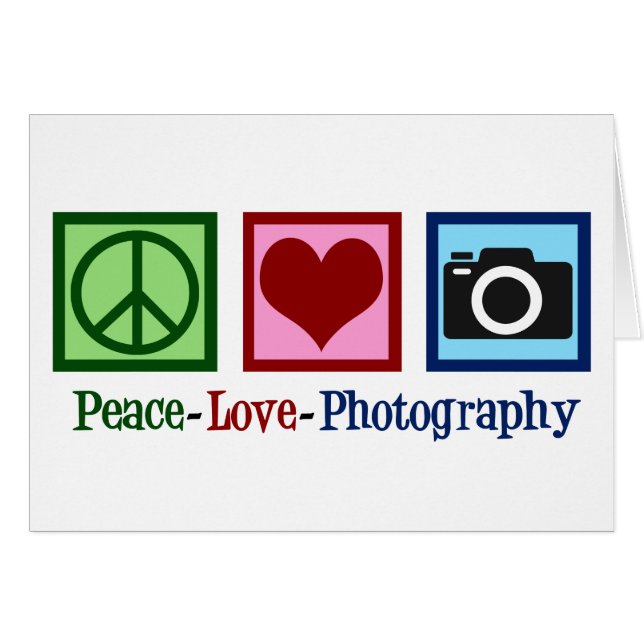 Peace Love Photography Studio Holiday Card (Front Horizontal)