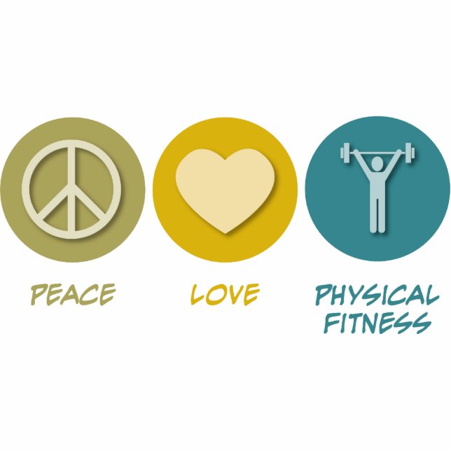 Peace Love Physical Fitness Education Photo Sculpture Decoration (Front)