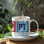 Peace Love Physical Therapist Coffee Mug<br><div class="desc">A peace sign,  heart,  and the letters PT for physical therapy.</div>