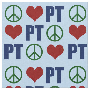 Peace Love Physical Therapy PT Pattern Fabric