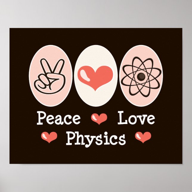 Peace Love Physics Poster (Front)