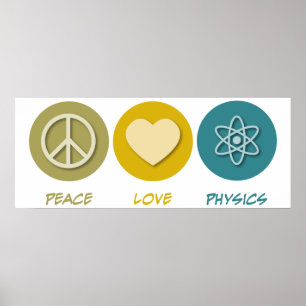 Peace Love Physics Poster