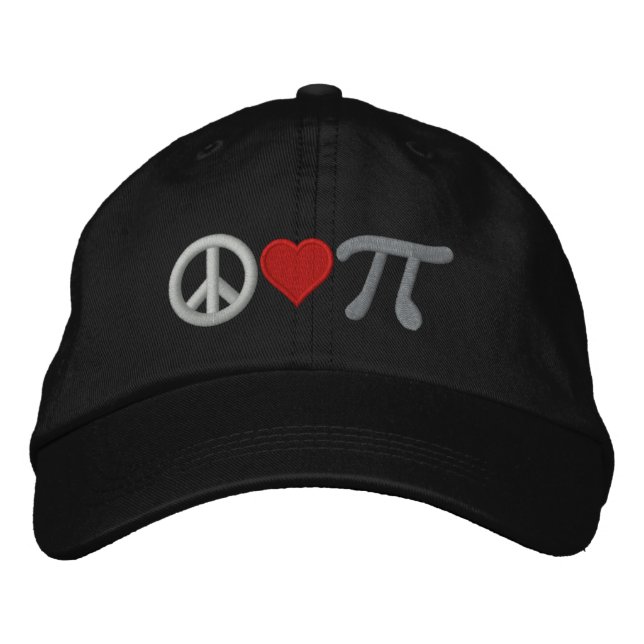 Peace Love Pi Embroidered Hat (Front)