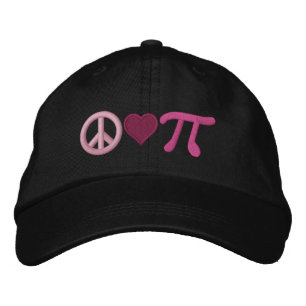 Peace Love Pi Embroidered Hat
