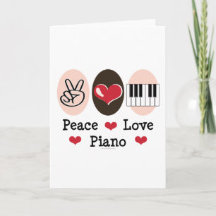 Peace Love Piano Greeting Card