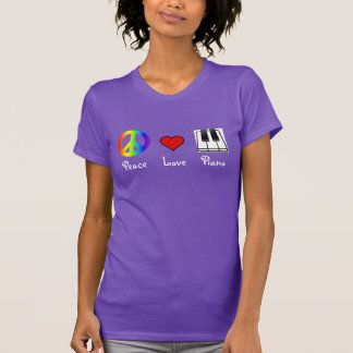 Peace Love Piano t-shirt