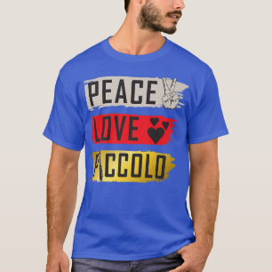 Peace Love Piccolo Marching Band Music Instrument T-Shirt