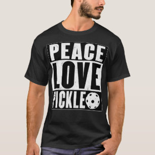 Peace Love Pickleball as Funny Pickleball Premium T-Shirt