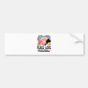 Peace Love Pickleball Bumper Sticker