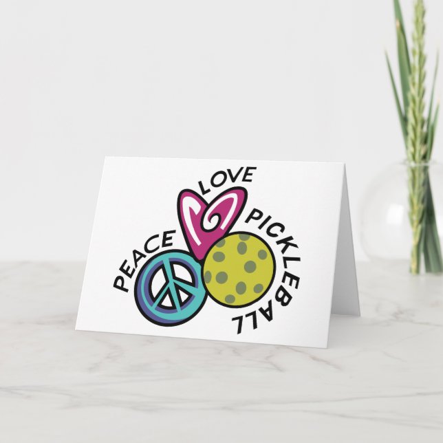 Peace Love Pickleball Card (Front)
