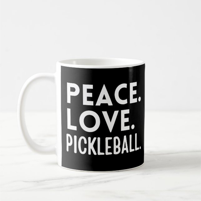 Peace Love Pickleball Coffee Mug (Left)
