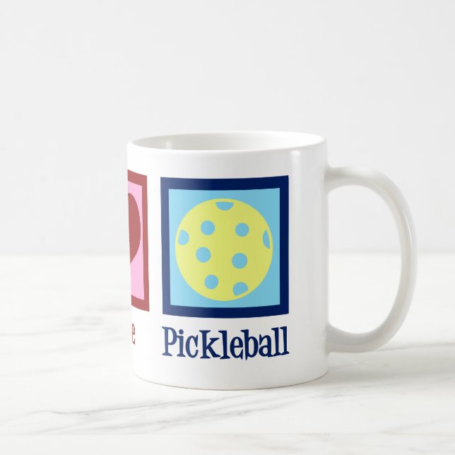Peace Love Pickleball Coffee Mug (Right)