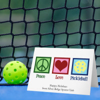 Peace Love Pickleball Cute Christmas