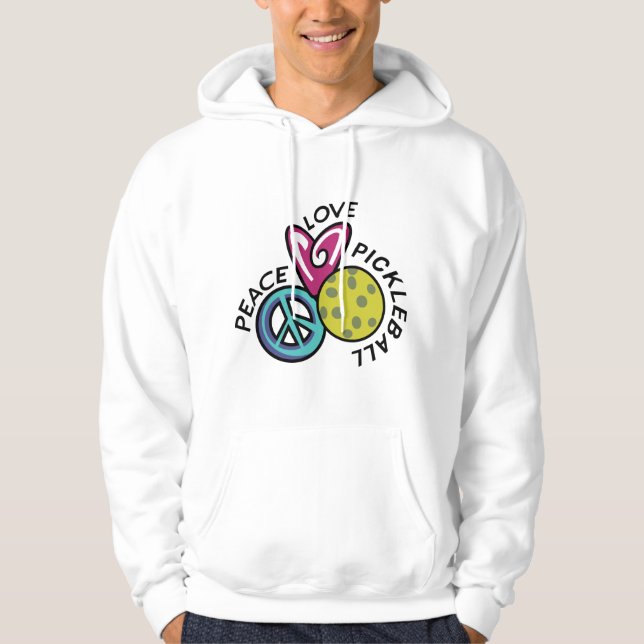 Peace Love Pickleball Hoodie (Front)