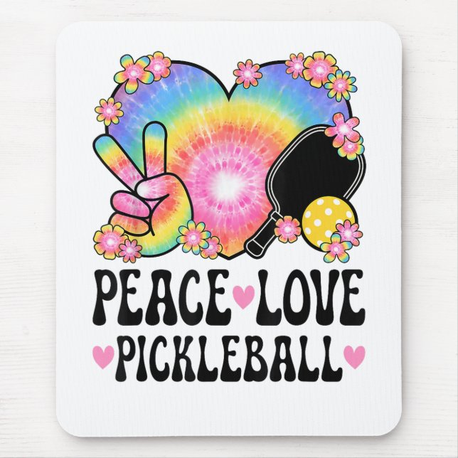 Peace Love Pickleball Mouse Mat (Front)