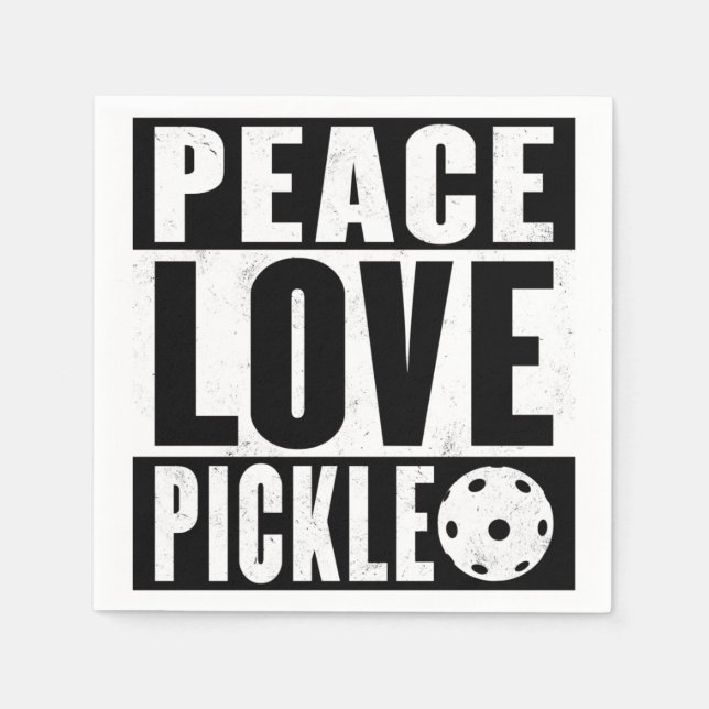 Peace Love Pickleball Napkin (Front)