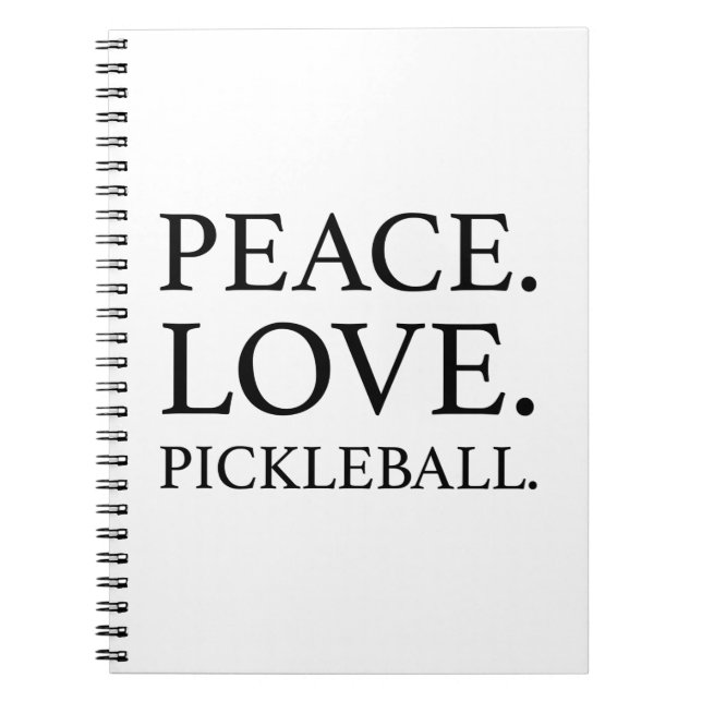 Peace Love Pickleball Notebook (Front)