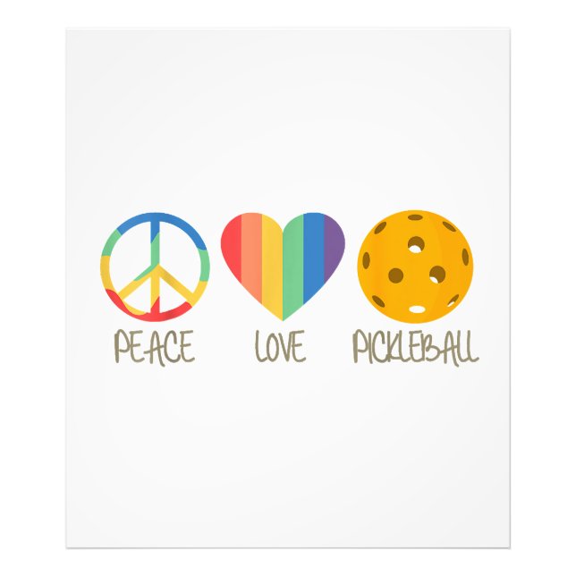 Peace Love Pickleball Photo Print (Front)