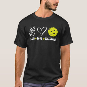 Peace Love Pickleball  Pickleball Player T-Shirt