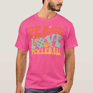 Peace Love Pickleball - Pickleballers Pickleball P T-Shirt