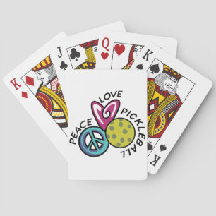 Peace Love Pickleball Playing Cards
