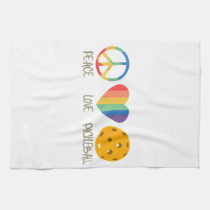 Peace Love Pickleball Tea Towel