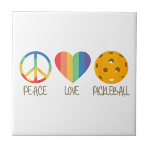Peace Love Pickleball Tile