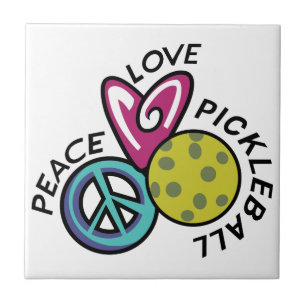 Peace Love Pickleball Tile