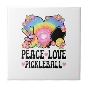 Peace Love Pickleball Tile