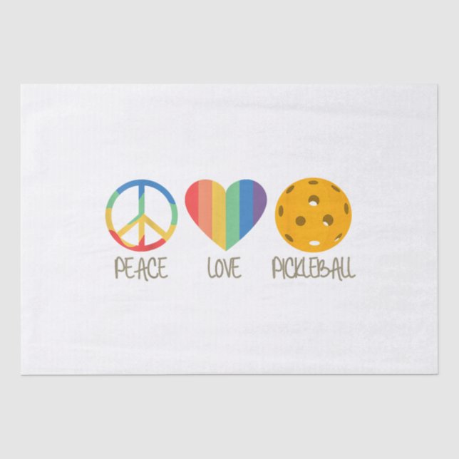 Peace Love Pickleball  Tissue Paper (Front)