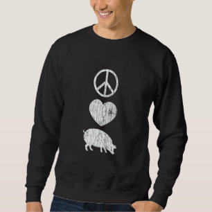 Peace Love Pigs Guinea Owner Graphic Sweatshirt