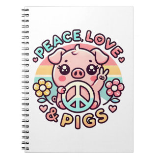 Peace Love & Pigs Notebook 
