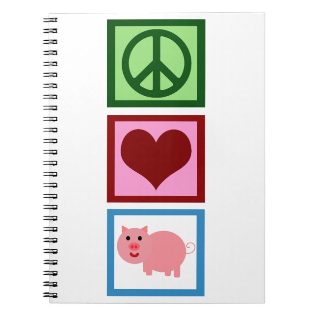 Peace Love Pigs Notebook (Front)