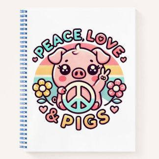 Peace Love & Pigs Notebook 