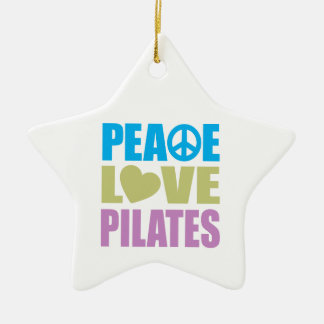 Peace Love Pilates Ceramic Tree Decoration