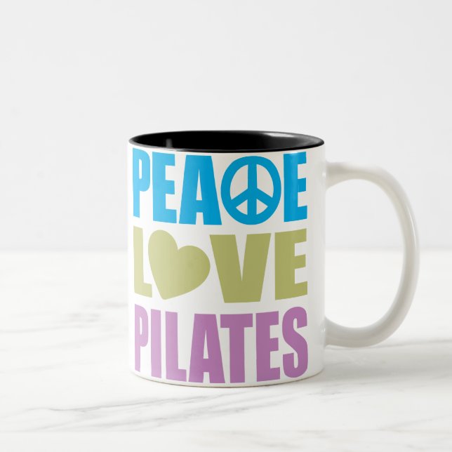 Peace Love Pilates Two-Tone Coffee Mug (Right)