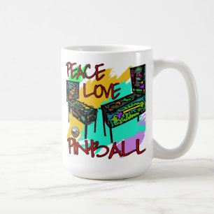 Peace Love Pinball Coffee Mug