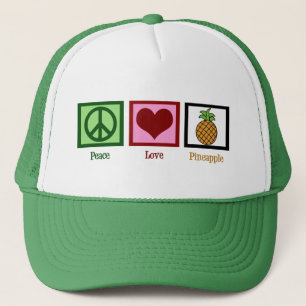 Peace Love Pineapple Trucker Hat