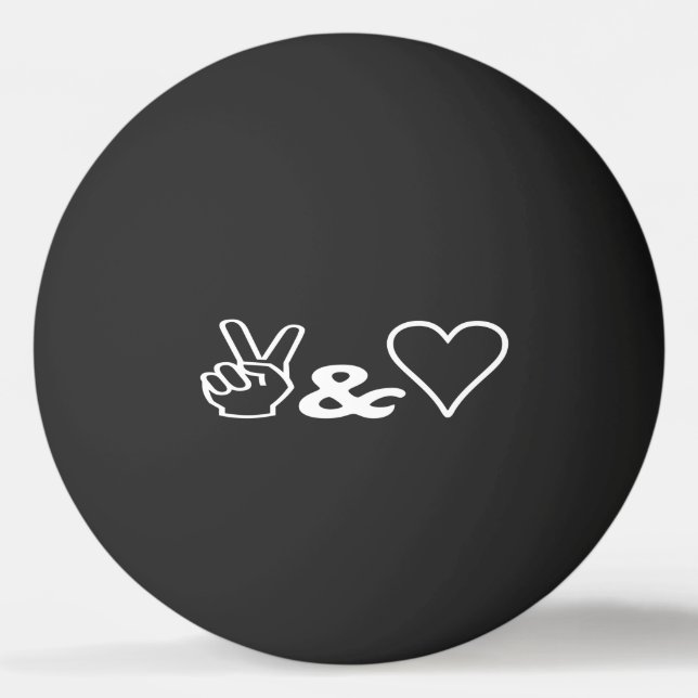 Peace & Love Ping Pong Ball (Front)