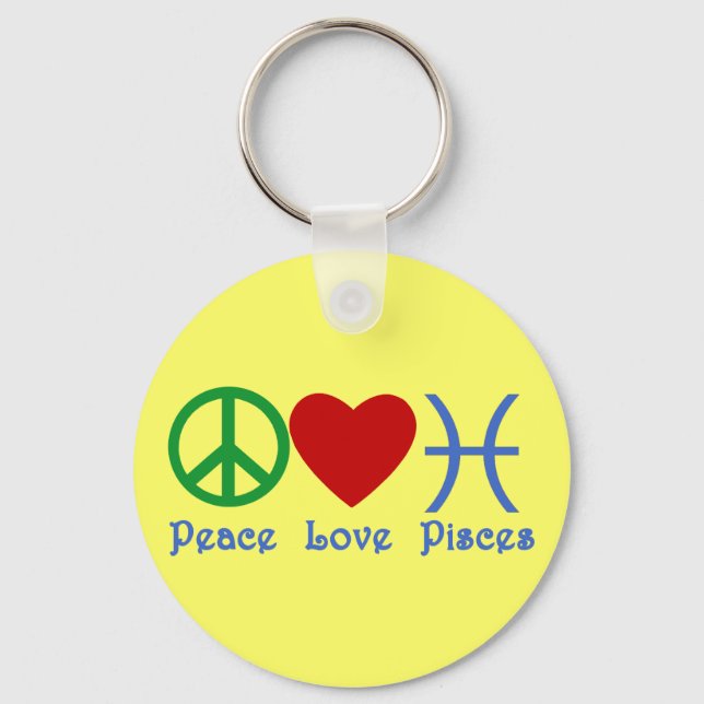 Peace Love Pisces Products Key Ring (Front)