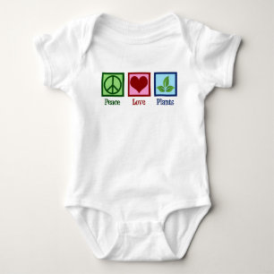 Peace Love Plants Baby Bodysuit