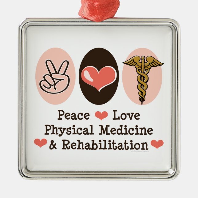 Peace Love PM&R Ornament (Front)