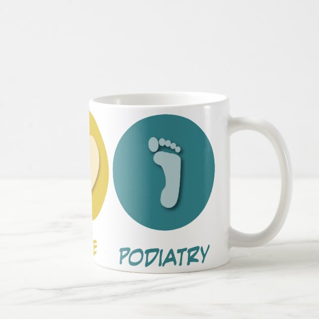Peace Love Podiatry Coffee Mug (Right)