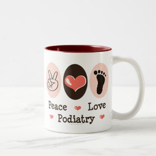 Peace Love Podiatry Podiatrist Mug