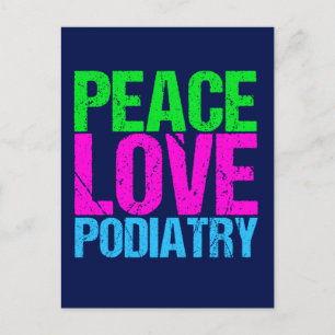 Peace Love Podiatry Postcard