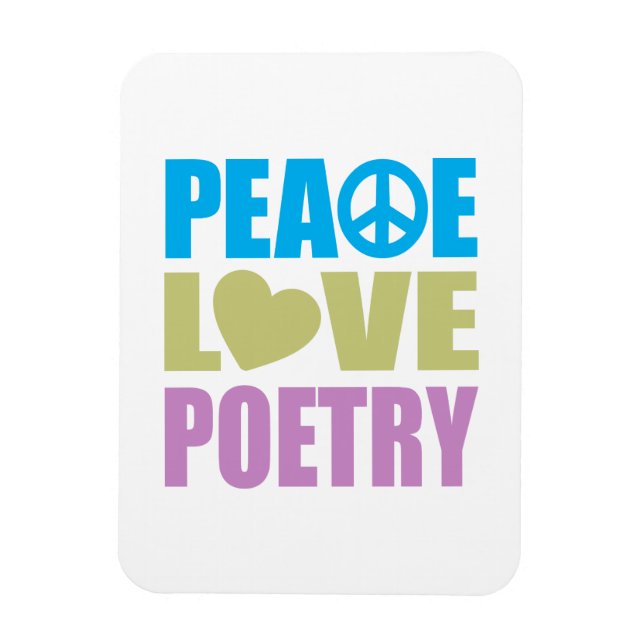 Peace Love Poetry Magnet (Vertical)