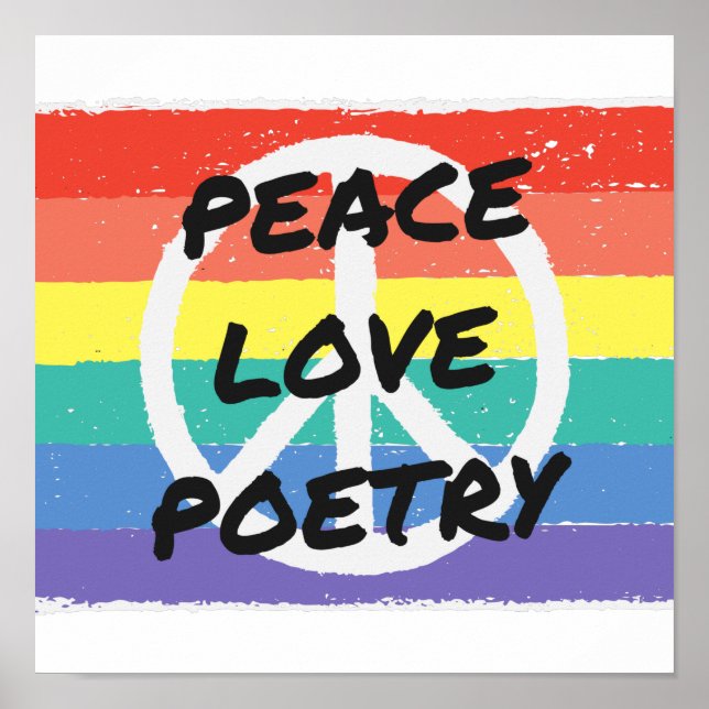 Peace. Love. Poetry. Poster (Front)