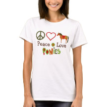 Peace Love Ponies Retro Horse