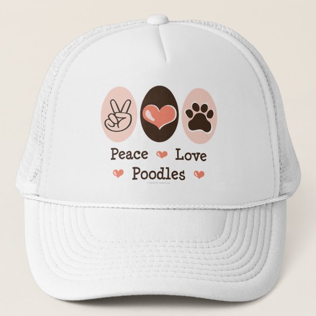 Peace Love Poodles Cap (Front)