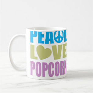 Peace Love Popcorn Coffee Mug